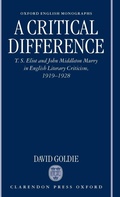 Cover: A Critical Difference - Oxford University Press