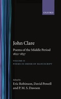 Cover: Poems of the Middle Period, 1822-1837: Volume II: Poems in Order of Manuscript - Oxford University Press