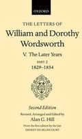 Cover: The Letters of William and Dorothy Wordsworth: Volume V. The Later Years: Part 2. 1829-1834 - Oxford University Press