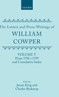 Cover: The Letters and Prose Writings: V: Prose 1756-c.1799 and Cumulative Index - Oxford University Press