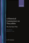 Cover: An Historical Commentary on Thucydides: Volume 3. Books IV-V(24) - Oxford University Press