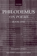 Cover: Philodemus: On Poems, Book 1 - Oxford University Press