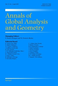 Abbildung von: Annals of Global Analysis and Geometry - Springer
