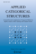 Cover: Applied Categorical Structures - Springer