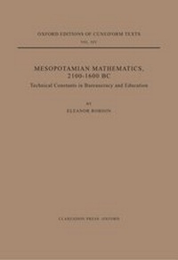 Abbildung von: Mesopotamian Mathematics 2100-1600 BC - Oxford University Press