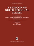 Cover: A Lexicon of Greek Personal Names: Volume III.B: Central Greece: From the Megarid to Thessaly - Clarendon Press