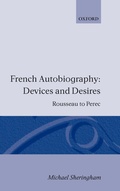 Cover: French Autobiography: Devices and Desires - Clarendon Press