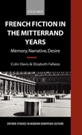 Cover: French Fiction in the Mitterrand Years - Oxford University Press