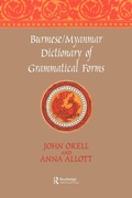 Cover: Burmese (Myanmar) Dictionary of Grammatical Forms - Routledge