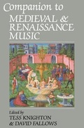 Cover: Companion to Medieval and Renaissance Music - Oxford University Press
