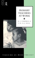Cover: Primary Teachers at Work - Routledge
