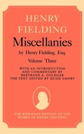 Cover: Miscellanies by Henry Fielding, Esq: Volume Three - Clarendon Press