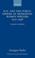 Cover: H.D. and the Public Sphere of Modernist Women Writers 1913-1946 - Oxford University Press