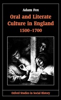 Cover: Oral and Literate Culture in England, 1500-1700 - Clarendon Press
