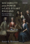 Cover: Sociability and Power in Late Stuart England - Clarendon Press