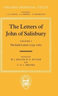 Cover: The Letters of John of Salisbury: Volume I: The Early Letters (1153-1161) - Clarendon Press