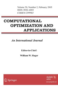 Abbildung von: Computational Optimization and Applications - Springer