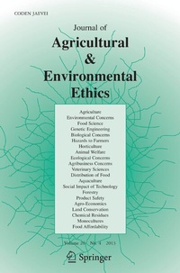 Abbildung von: Journal of Agricultural and Environmental Ethics - Springer