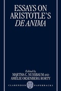 Cover: Essays on Aristotle's De Anima - Clarendon Press