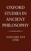 Cover: Oxford Studies in Ancient Philosophy: Volume XVI, 1998 - Clarendon Press