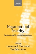 Cover: Negation and Polarity - Oxford University Press