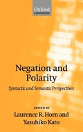 Cover: Negation and Polarity - Oxford University Press