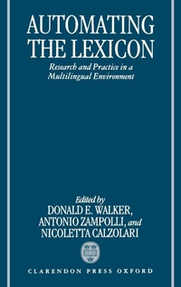 Abbildung von: Automating the Lexicon - Oxford University Press