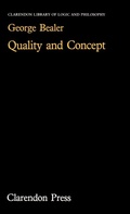 Cover: Quality and Concept - Clarendon Press