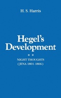 Cover: Hegel's Development: Night Thoughts (Jena 1801-1806) - Oxford University Press