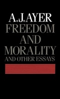 Cover: Freedom and Morality and other Essays - Oxford University Press
