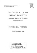 Cover: Magnificat and Nunc Dimittis (from Short Service in G minor) - Oxford University Press