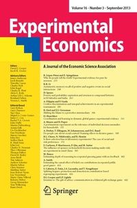 Abbildung von: Experimental Economics - Cambridge University Press