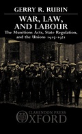 Cover: War, Law, and Labour - Clarendon Press