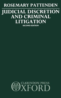 Enlarge image Cover: Judicial Discretion and Criminal Litigation - Clarendon Press
