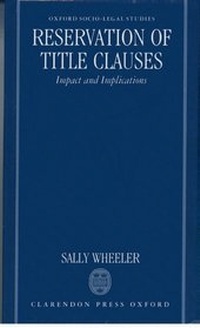 Abbildung von: Reservation of Title Clauses - Clarendon Press
