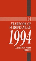 Cover: Yearbook of European Law: 1994 - Clarendon Press