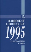 Cover: Yearbook of European Law: 1995 - Clarendon Press