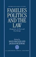 Cover: Families, Politics, and the Law - Clarendon Press