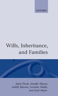 Cover: Wills, Inheritance and Families - Clarendon Press