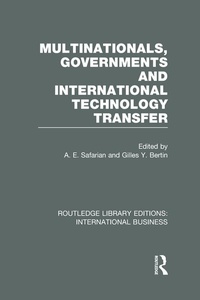 Enlarge image Cover: Multinationals, Governments and International Technology Transfer (RLE International Business) - Routledge