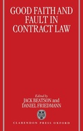 Cover: Good Faith and Fault in Contract Law - Clarendon Press