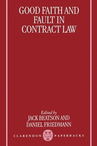 Abbildung von: Good Faith and Fault in Contract Law - Clarendon Press