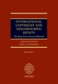 Cover: International Copyright and Neighbouring Rights - Oxford University Press