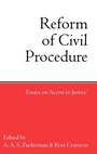 Cover: The Reform of Civil Procedure - Clarendon Press