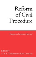 Cover: The Reform of Civil Procedure - Clarendon Press