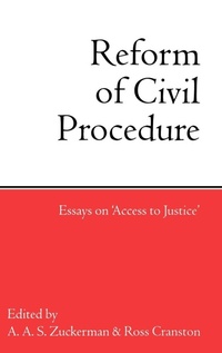 Enlarge image Cover: The Reform of Civil Procedure - Clarendon Press