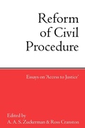 Cover: The Reform of Civil Procedure - Oxford University Press