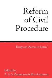 Enlarge image Cover: The Reform of Civil Procedure - Oxford University Press