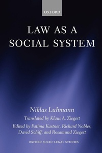 Enlarge image Cover: Law as a Social System - Oxford University Press