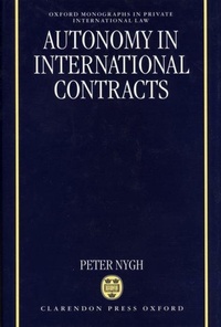 Abbildung von: Autonomy in International Contracts - Oxford University Press